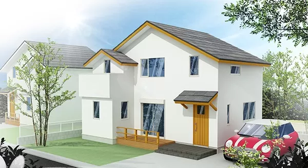 無添加住宅2階建て外観